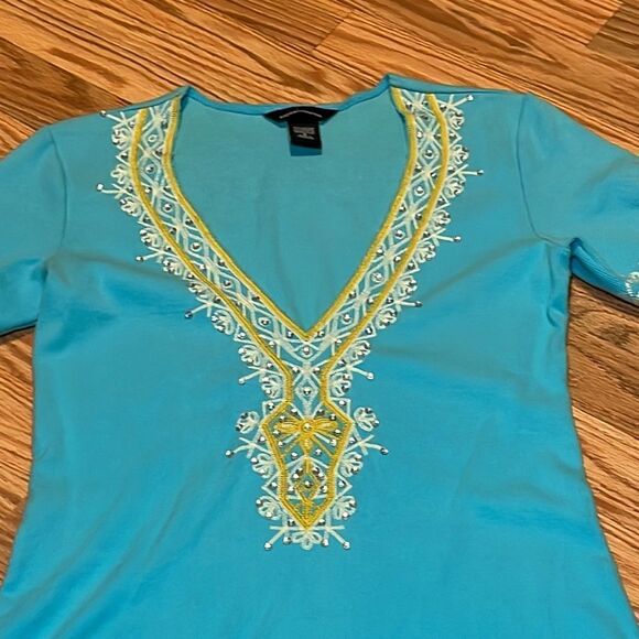 Sexy Moda Dress, Aqua Ribbed Knit Dress by Victoria’s Secret, Small - Picture 2 of 5